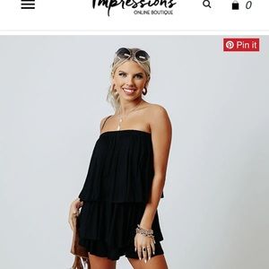 Black romper shop impressions